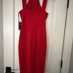 bebe Red Midi Dress